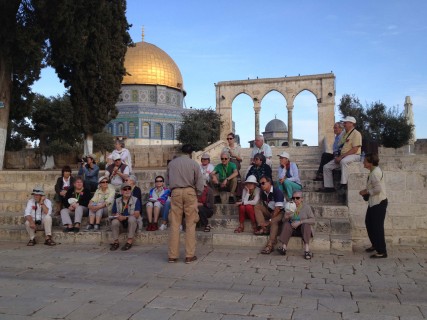 Sur l'esplanade des Mosquée désertée par les touristes, le 22 octobre 2015
