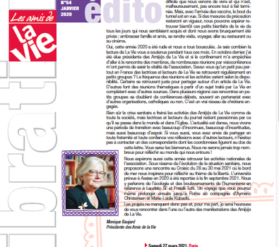 Découvrez la nouvelle lettre semestrielle des Amis de La Vie (janvier 2021)